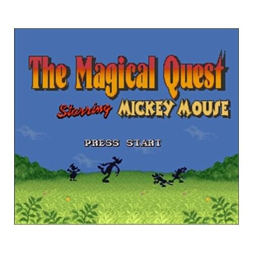 Magical Quest Starring Mickey Mouse NTSC Version 16 Bit 46 Pin Big Gray Game Card For USA Game Players