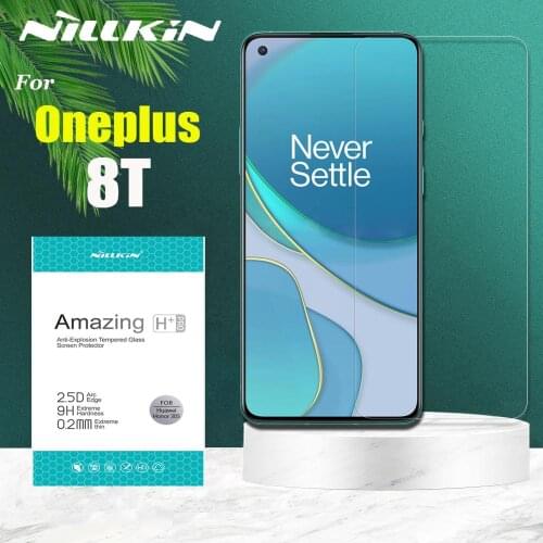 OnePlus 8T Tempered Glass Screen Protector Nillkin 9H Hard 0.2MM Ultra Thin Slim Clear Safety Protective Glass for One Plus 8T