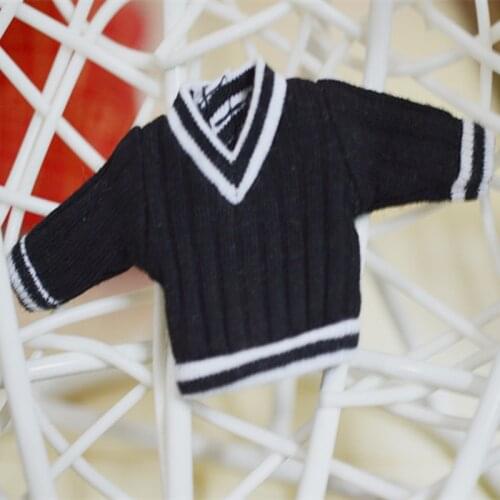 1Pcs [1/12Doll V-Neck Sweater ] Obitsu11 Outfits Ob11 Top (Fit BJD12,Cu-Poche,Molly)