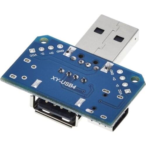 1PC Type-C 2.54mm Micro 4P USB Adapter Board Male To Female Connector Adapter 100% Brand New And High Quality