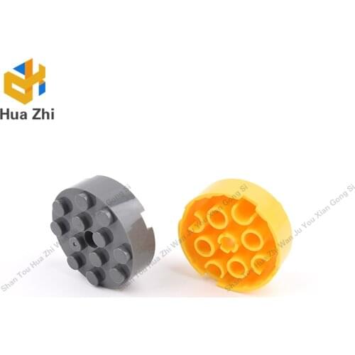 8PCS 87081 Brick Round 4 x 4 [Centre Hole] Building Blocks Parts MOC DIY Education Build Toys Brick