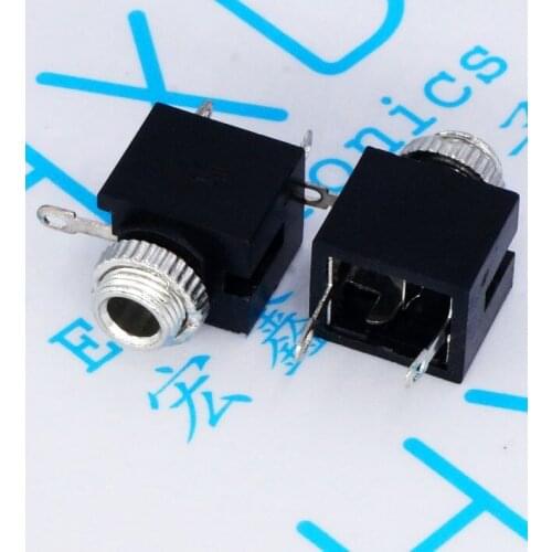 80pcs PJ301M pale headphone jack 3.5MM two-channel stereo jack socket audio connector