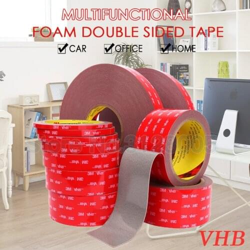 3M VHB Double Sided Tape Heavy Duty Mounting Strong Adhesive Anti-Temperature Waterproof for Car/Office/Bathroom/Kitchen Decor