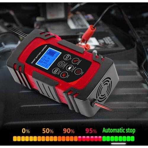 Car battery charger Repair LCD Battery Charger smart fast charger For Car Motorcycle Lead Acid Battery Agm Gel Wet