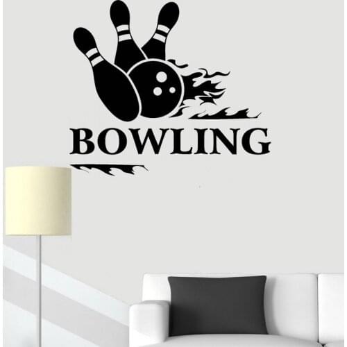 Bowling Vinyl Decal Living Room Wall Stickers Sport Entertainment Center Mural Home Decoration Relax O191