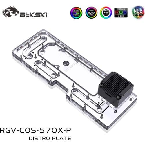 Bykski RGV-COR-570X-P Waterway Board for Corsair 570X Chassis, Acrylic Reservoir Water Tank Liquid cooling System