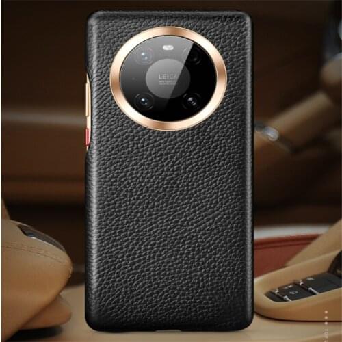 Luxury Huawei Mate 40 Pro Plus Back Cover Noble PU Leather Huawei Mate40 Pro + Protective Case Anti-Knock Plain Business Cover