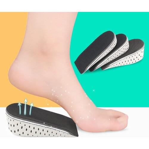 INCHENG 1 Pair Shoe Insoles Breathable Half Insole Heighten Heel Shoes Pad Cushion Unisex 2-4cm Height Increase Insoles