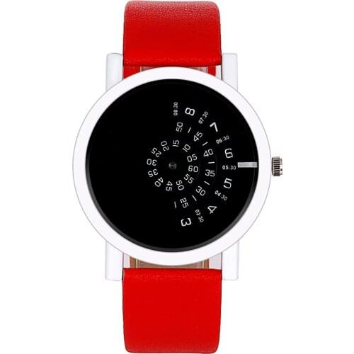 Hot Selling Personality Dial Watch Wrist Watch casual Creative Quartz Leather Wrist Watch Exquisite Brand Ladies Wrist Watch