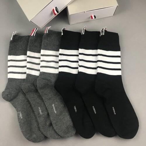Men Women HipHop Cotton Striped Socks Fashion Socks 2021 Mix 6 Pairs Happy Socks Funy Business Casual Sports Socks dames sokken