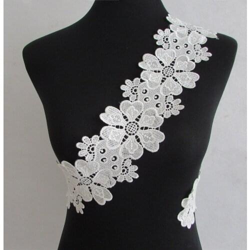 Exquisite design female lace belt applique fabric embroidery sewing DIY clothing craft supplies accessories 1 meter for sale