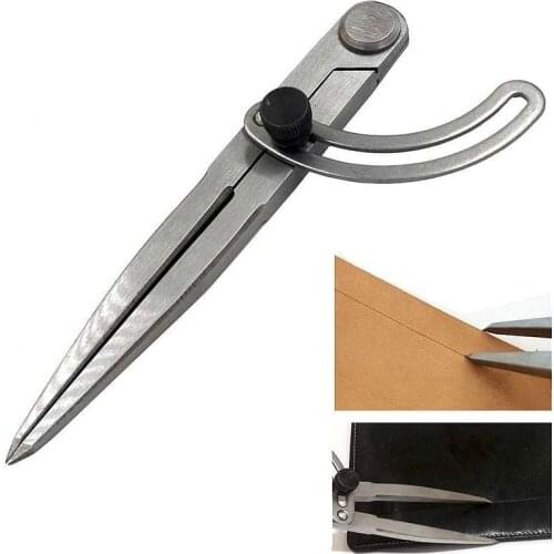 New Spacing Gauge marking Snap fitters draw compasses wood industry classified carbon steel head edge trimmer leather tools