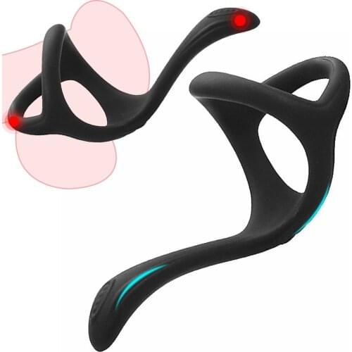 Penis Ring Male Prostate Massager Anal Plug For Men Gay Adult Sex Toys Delayed Ejaculation Cock Ring Chastity Cage Dick Enlarger