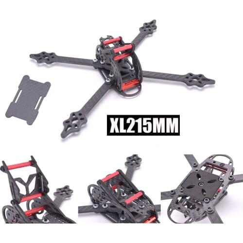 XL215mm 215 215mm Pure Carbon Fiber Frame kit with 5mm arm support 2204 2205 brushless Motor Racing F3 Flight Conntrol