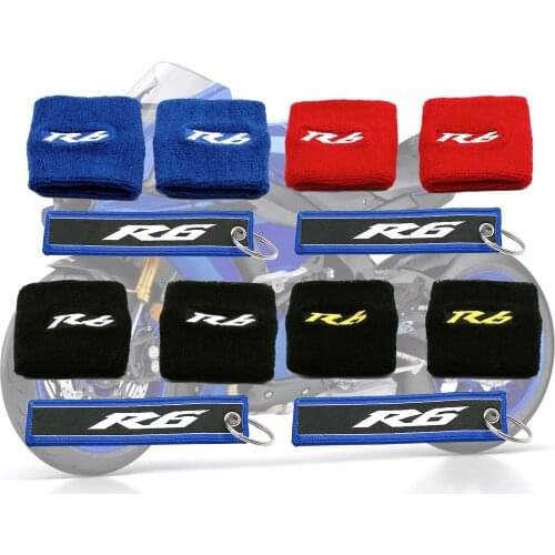 Motorcycle R6 3D Logo Front Brake Reservoir Sock Fluid Oil Tank Cup Cover Sheath Sleeves For Yamaha YZF R6 YZF-R6 YZFR6 R6s