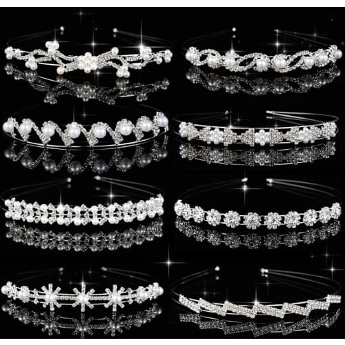 Multiple Wedding Hair Jewelry Accessories Crown Hair Ornaments for Women Baby Girls Headpiece Headband Heart Bridal Tiara