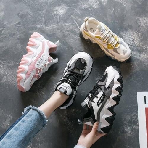 Ins summer all-match breathable thick-soled casual sports shoes female 2021 spring and autumn new student female shoes