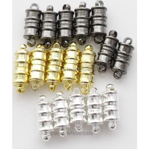 OMH wholesale 8 Sets Gold/Gun Balck Plated Strong Magnetic Clasps for Craft 6mm