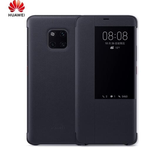 Original Huawei Mate 20 Pro case Mate 20 case silicone smart cover flip leather have Huawei logo 360 shockproof magnetic mate20