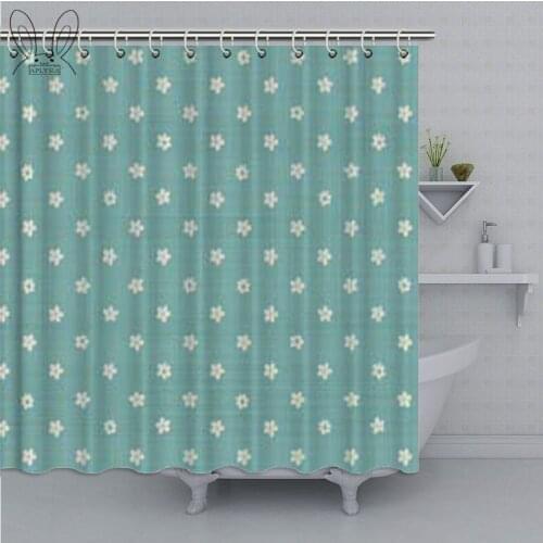 Popular Faded Blue Bathroom Curtain Cute Geometric Shower Curtain Polyester Fabric Bath Curtain Bathing Cover Home Decor Shower