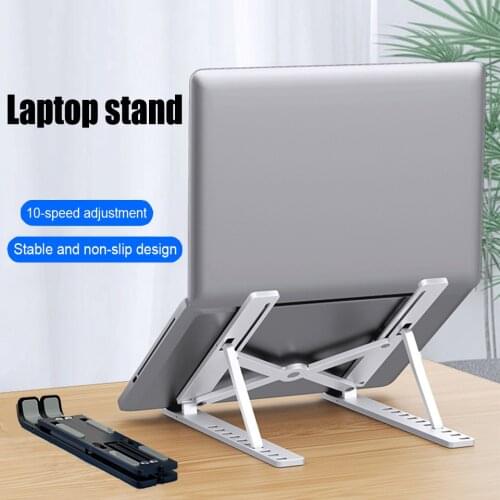 10 Gear Adjustment Portable Laptop Stand Support Base Notebook Stand For Macbook Pro Lap desk Laptop Holder Cooling Bracket