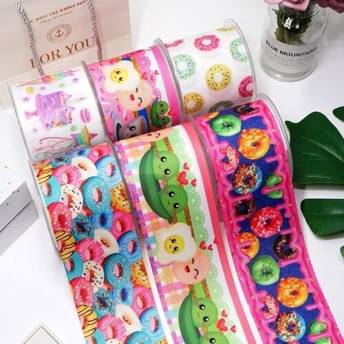DIY Handmade Materials Printed Grosgrain Ribbon 50 Yard Per Size 30980