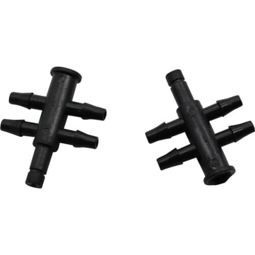 Garden water Splitters 4.5mm to 3mm Barbed 4-way Hose connector Greenhouse drip Irrigation system Pipe Fittings 50 Pcs