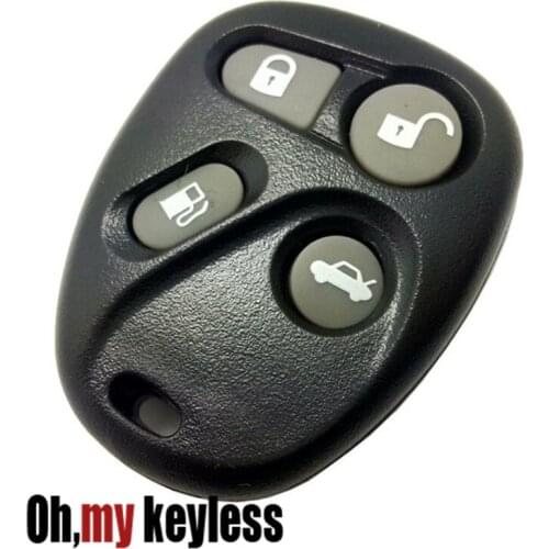 20pcs/lot 4 button Replacement Entry keyless key case for buick gmc car remote control key shell with battery postion
