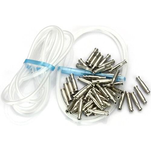 Bottle Tubes Brass Metal Tubes Fly Tying Materials +Liner Tube+Junction Tubeing-50pcs per pack(Silver) )