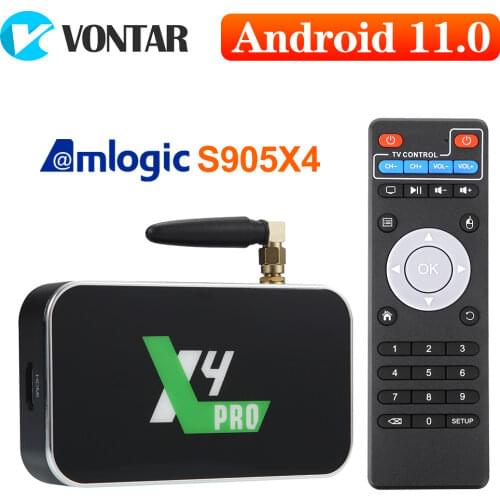 UGOOS X4 Pro TV BOX Android 11 Amlogic S905X4 LPDDR4 4GB RAM 32GB Support AV1 CEC HDR 1000M BT4.0 OTT 4K TVBOX Media player