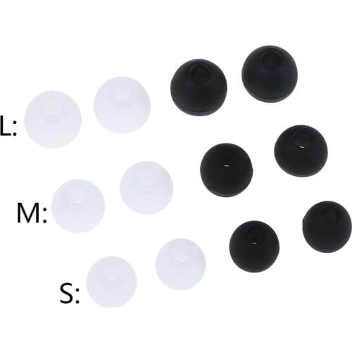 6 Pairs/2*(S+M+L) Universal in-ear Earphone Headphoe Earbuds Silicone Rubber