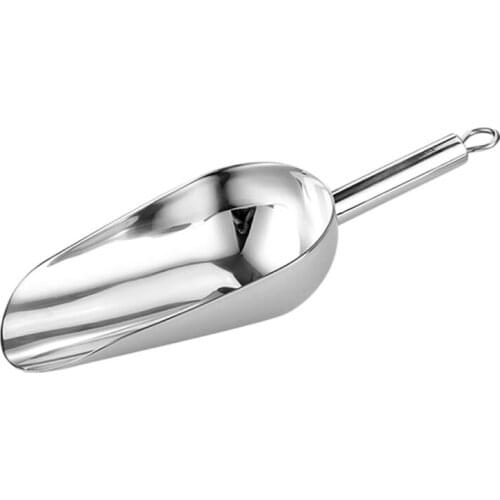 Stainless steel thickened integrated ice maker shovel plastic flour shovel baking ice shovel milk tea shop special bean shovel