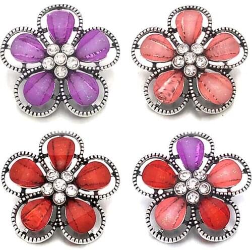 High quality metal Rhinestone Snap Buttons w107 Diy Jewelry fit 18mm Snap button Necklaces/Bracelets for women