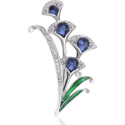 Big New Elegant Pink Crystal Flower Brooch Rhinestone Pin Romantic Wedding Bride Bridesmaid Large Brooches For Woman Jewelry