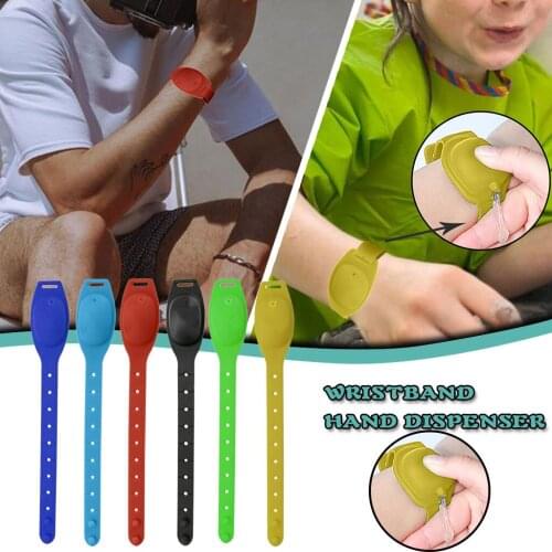 1pc Adult Children Silicone Hand Sanitizer Hand Washing Gel Alcohol Divided Bracelet Wrist Band Hot Fashion Multiple colors 50