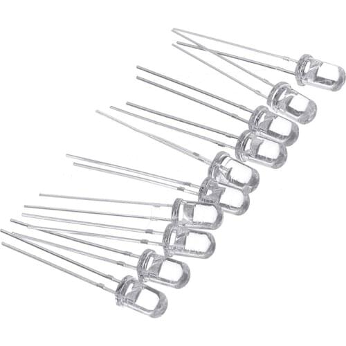 100pcs/lot 5mm LED Diode Assorted Kit Clear F5 DIP DIY Light Emitting Diode Set Warm White Green Red Blue UV Dropshipping