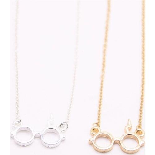 30PCS/lot Fashion plating necklaces Diving glasses necklaces for women Delicate glasses