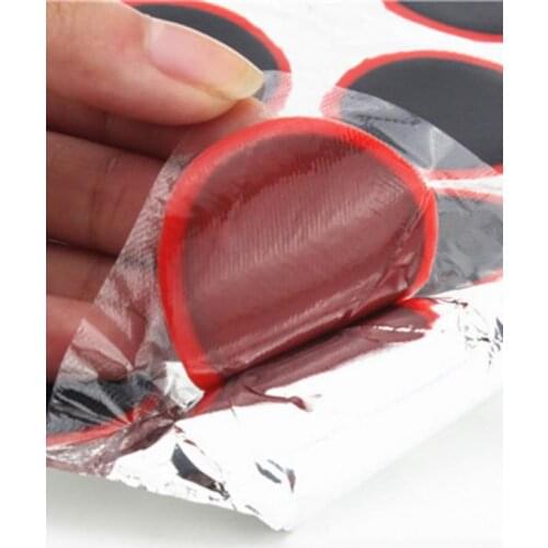 48pcsBicycle Tire Film Mountain Bike Round Square Replenishment Tire Repair Car Riding Equipment 33 * 25mm Square Round hotsale