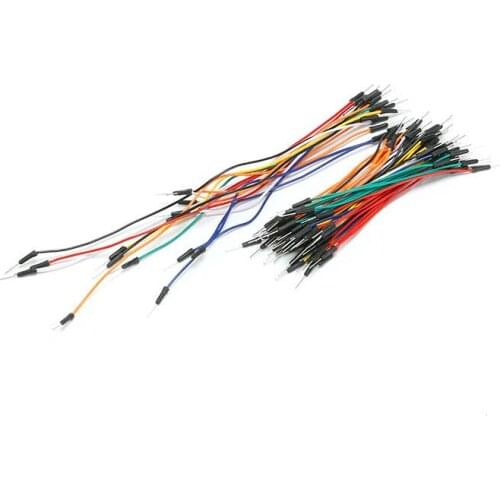65pcs Jump Wire New Solderless Flexible Breadboard Jumper wires Cables Male to Male for-Arduino High quality