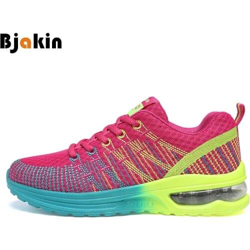 Bjakin Womens Sneakers Breathable Cushioning Women Running Shoes Breathable Wave Sports Shoes for Jogging Walking Female
