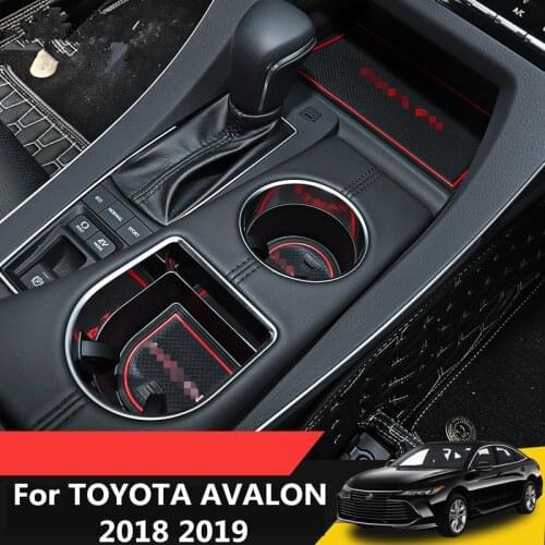 For TOYOTA AVALON 2018 2019 Car armrest box dust pad Cup non-slip matsb car Gantry slot dust pad Silicone pad Car supplies
