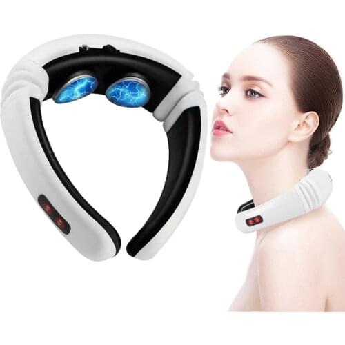 Electric Neck Massager Pulse Back 6 Mode Power Relief Relaxation TENS Cervical Massager Health CareNeck Physiotherapy Instrument
