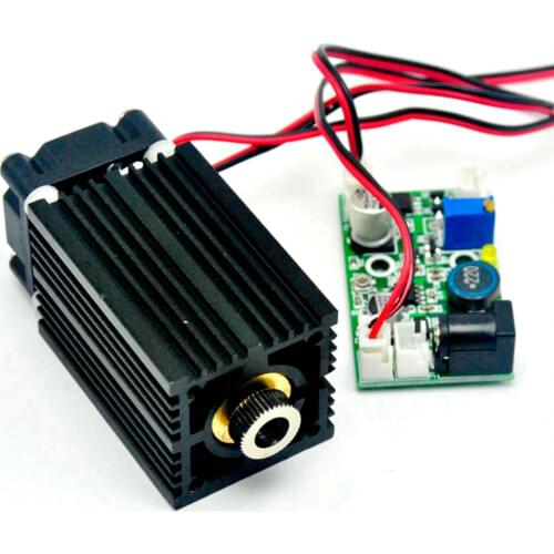 445nm 450nm Focusable 33x50mm Blue Dot Laser Module 1W 1000mw Long Time Working W/Driver Cooling Fan TTL and AC Adapter