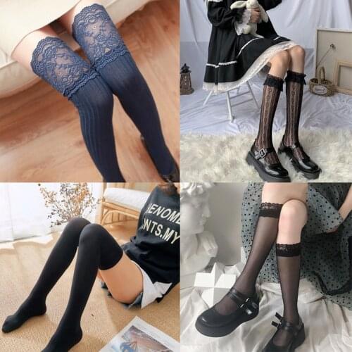 Fashion Sexy Over Knee Socks for Women Thigh High Stocking Girls Long Socks Spring Autumn Winter Long Cotton Stocking Medias