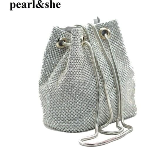 Clutch Scarleton Women Evening Bags Wedding Party Event Clutch Diamonds Metal Rhinestones Handbags Beading Purse Diamonds Bag