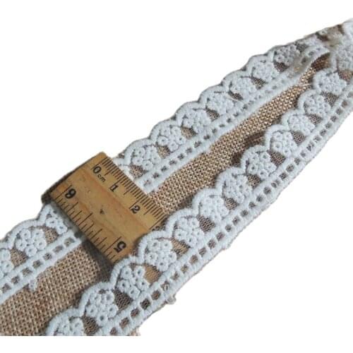Latest Embroidery Laces Trim White Lace Fabric Guipure Craft Supplies 1.8cm Tulle Lace Ribbon Sewing encaje dentelle koronka LX8