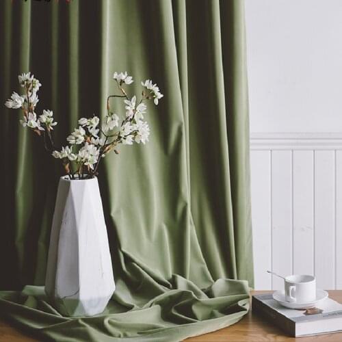 Light Luxury Nordic Style Mink Velvet Curtains Modern Minimalist for Living Room Bedroom Study Mink Velvet Curtains tulle Custom