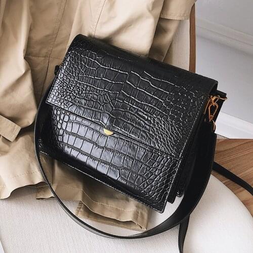 Fashion Crocodile Shoulder Bags For Womens Designer Handbags High Quality PU Leather Women Totes Ladies Alligator Crossbody Bag