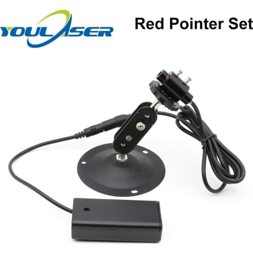 Red Laser Locator Red Dot Beam Marking Positioning Red Focusable Laser Diode Module +Battery Case+Mount For Marking Machine