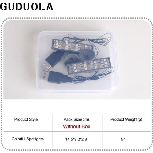 Guduola Building Block LED Lighting Colorful Spotlight Luminous Brick Accessories 2pcs/LOT